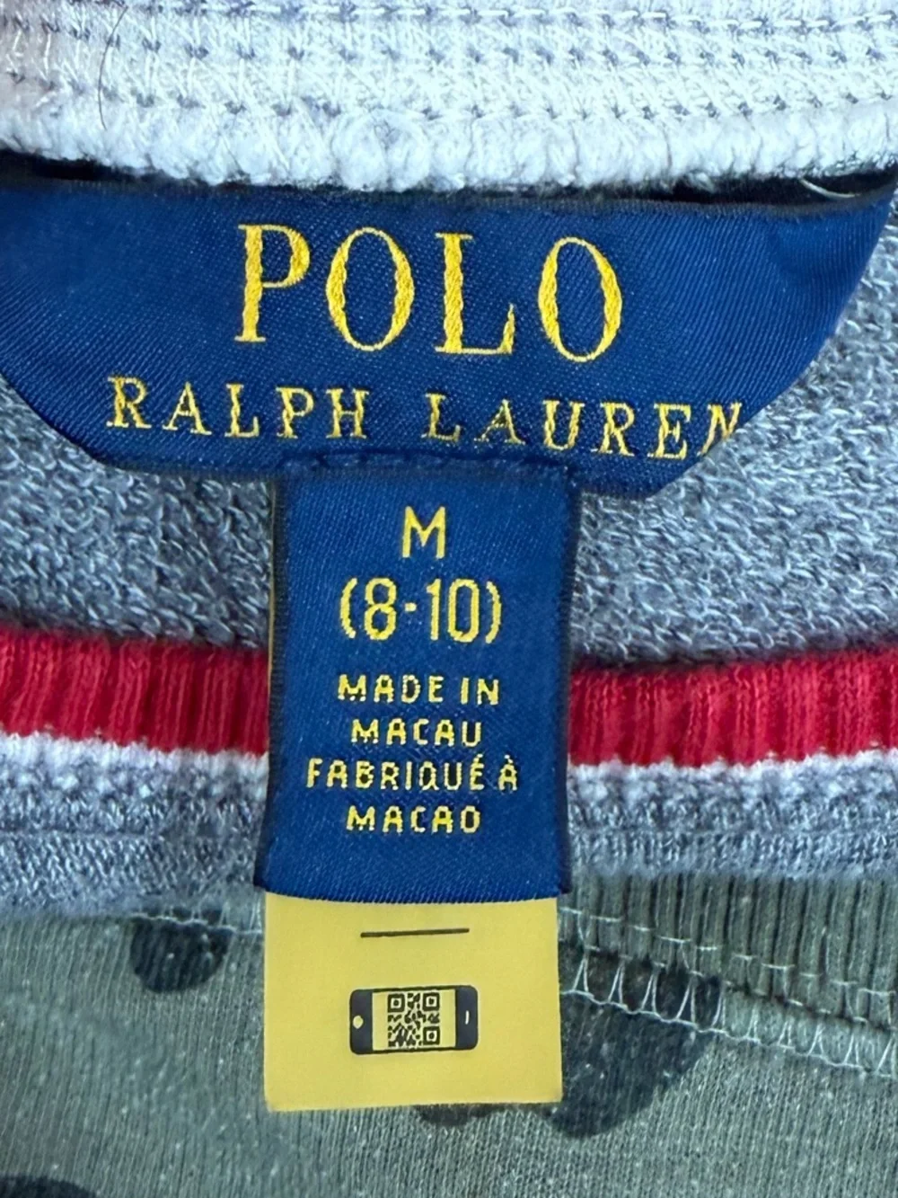 Polo Ralph Lauren Girls Sled Bear Atlantic Terry Pullover Sweatshirt Sz M (8-10) - Picture 5 of 5